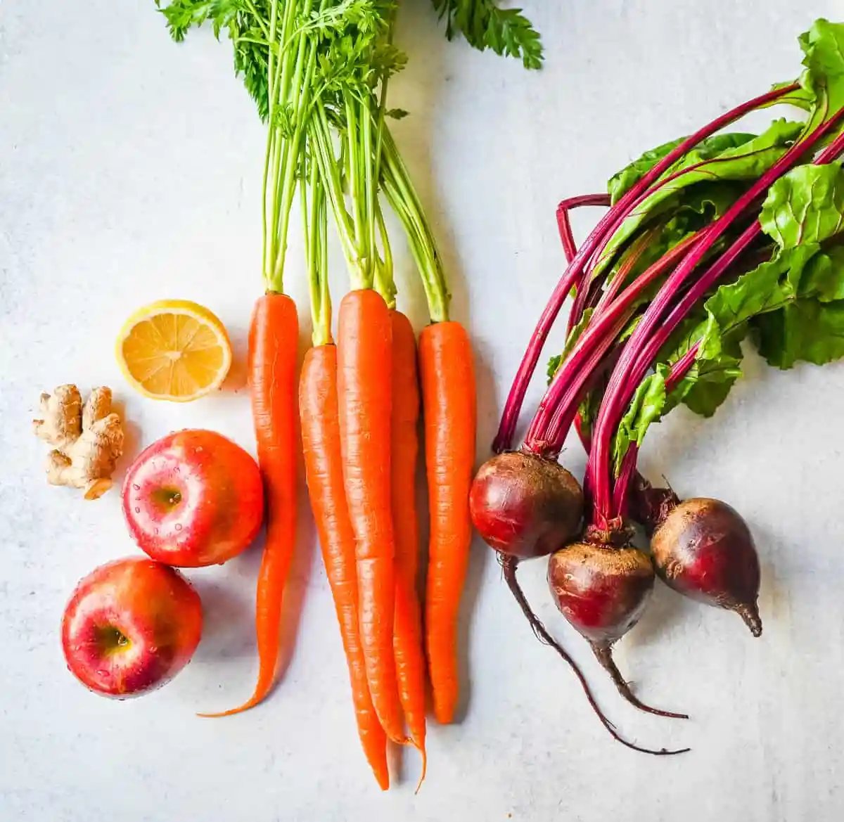 Carrot Apple Beet Lemon Ginger Juice Ingredients