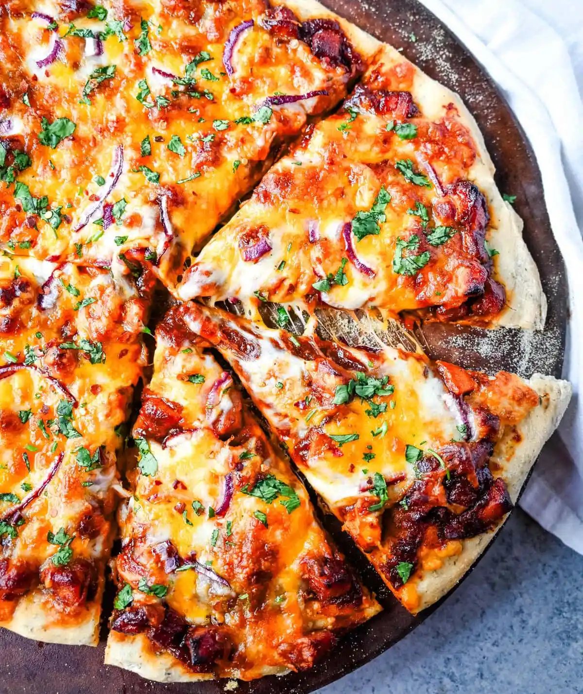 Homemade BBQ Chicken Pizza