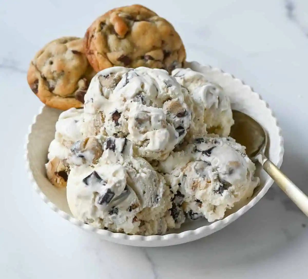 Homemade Chocolate Chip Cookie Dough Ice Cream