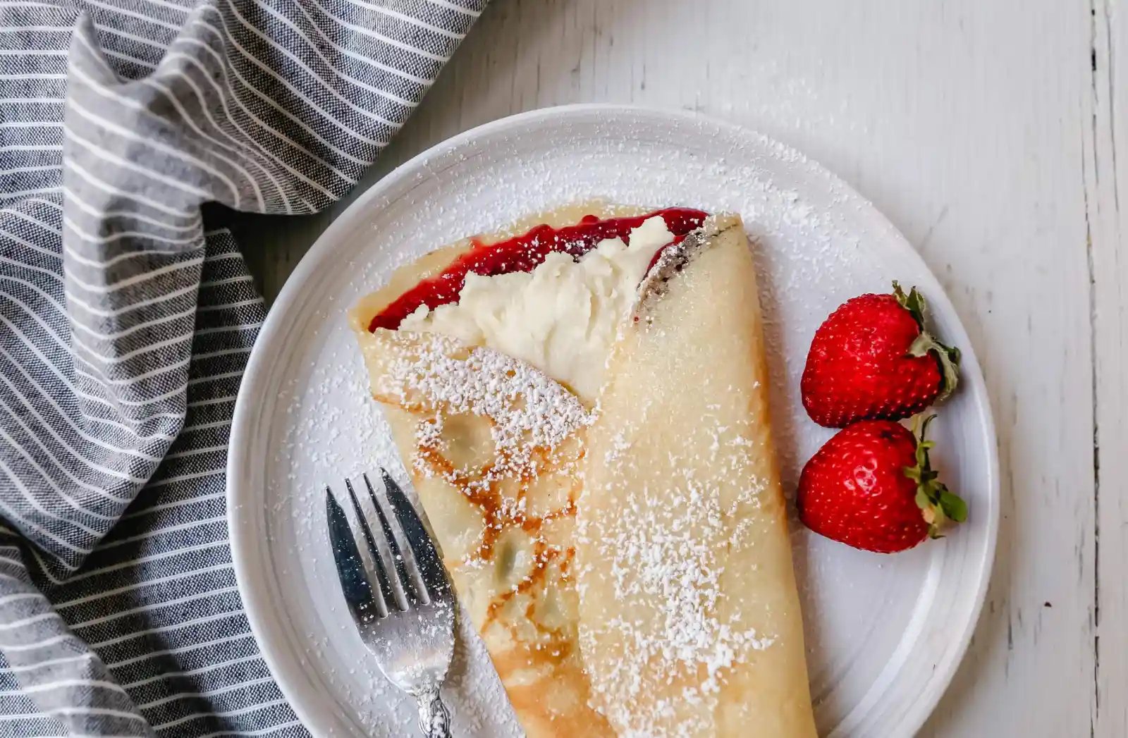 The Best Crepes Recipe. An easy homemade crepe recipe made with simple ingredients -- milk, flour, eggs, sugar, water, and butter. Simple 6-ingredient crepe recipe! #crepes #crepe #breakfast