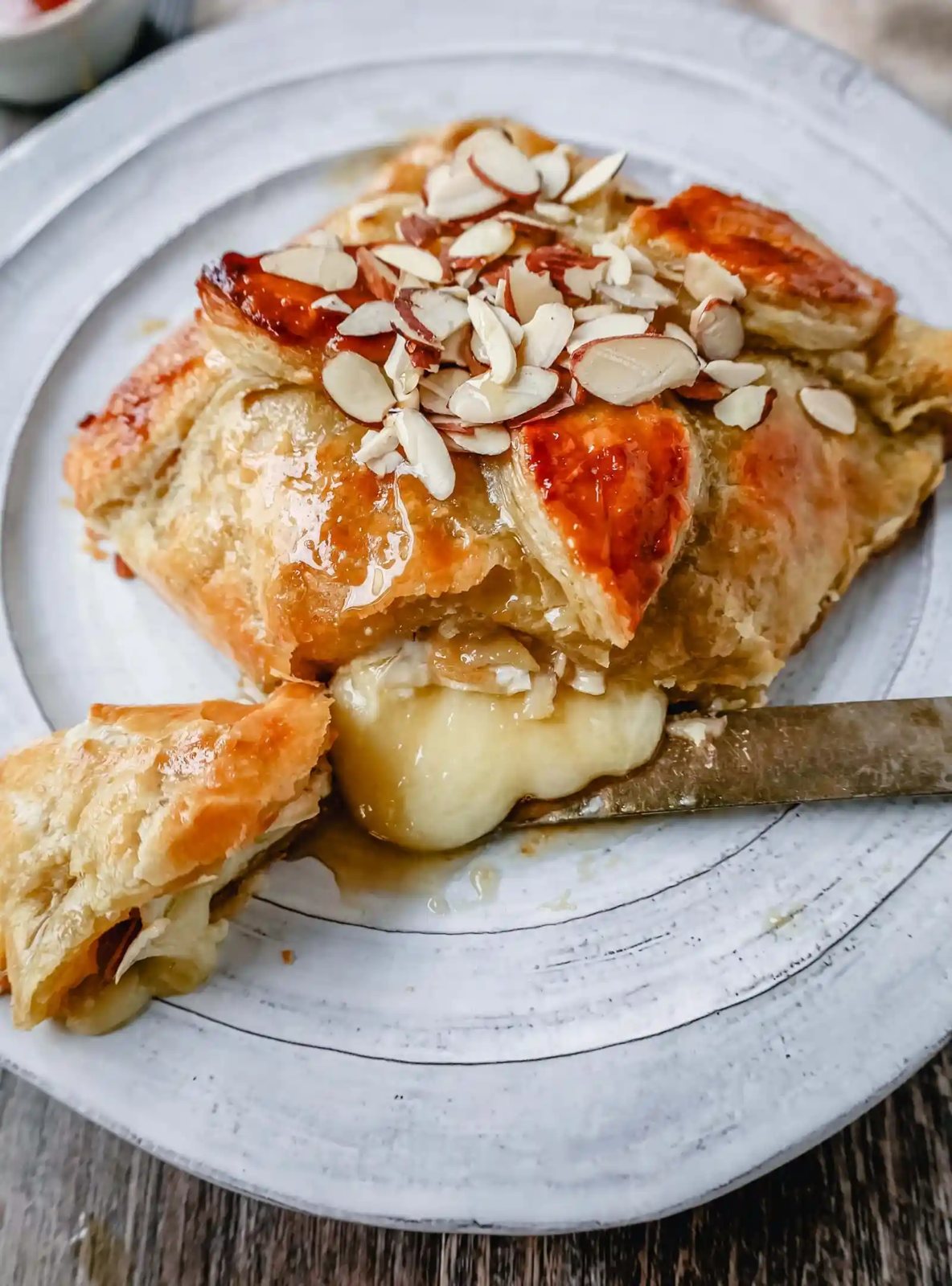 Honey Almond Puff Pastry Wrapped Brie