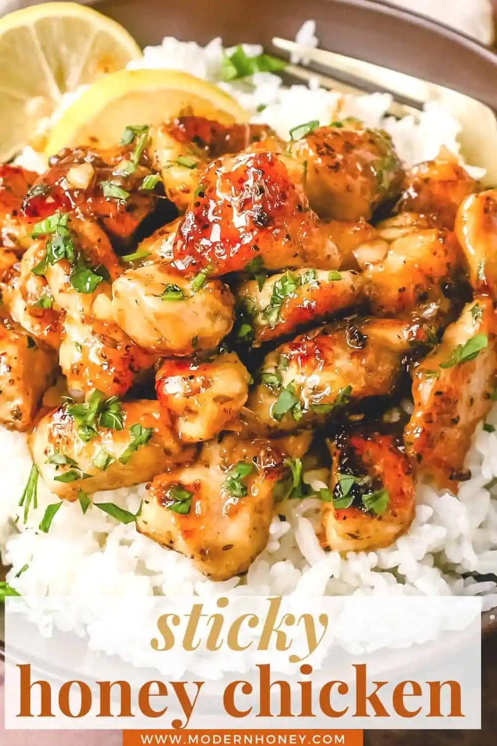 This Honey Chicken is tender chicken tossed in a skillet with butter, honey, garlic, fresh lemon juice, spices, and soy sauce. This Honey Lemon Chicken is a quick and easy 15-minute chicken dish.