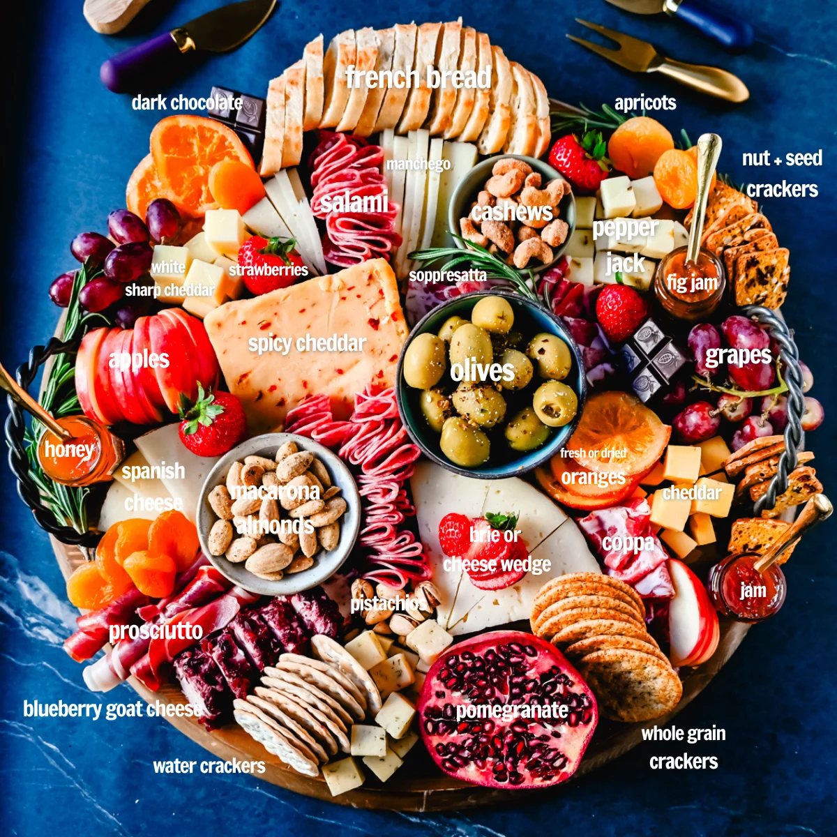 How to make the Best Charcuterie Board. An essential guide to everything about charcuterie boards from what to put on charcuterie boards to the best cheeses for charcuterie to the best wood boards and where to buy ingredients for charcuterie boards. This is the ultimate guide to making the best charcuterie board!