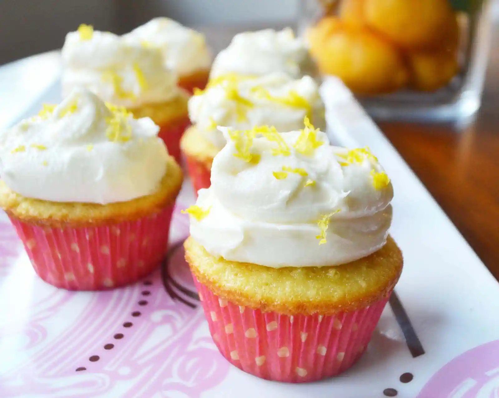 Italian Lemon Cupcakes with Sweet Ricotta Cream