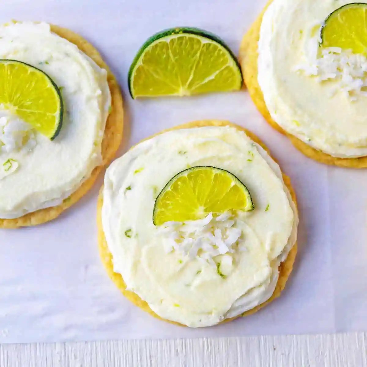 Key Lime Cookies with Coconut Lime Frosting
