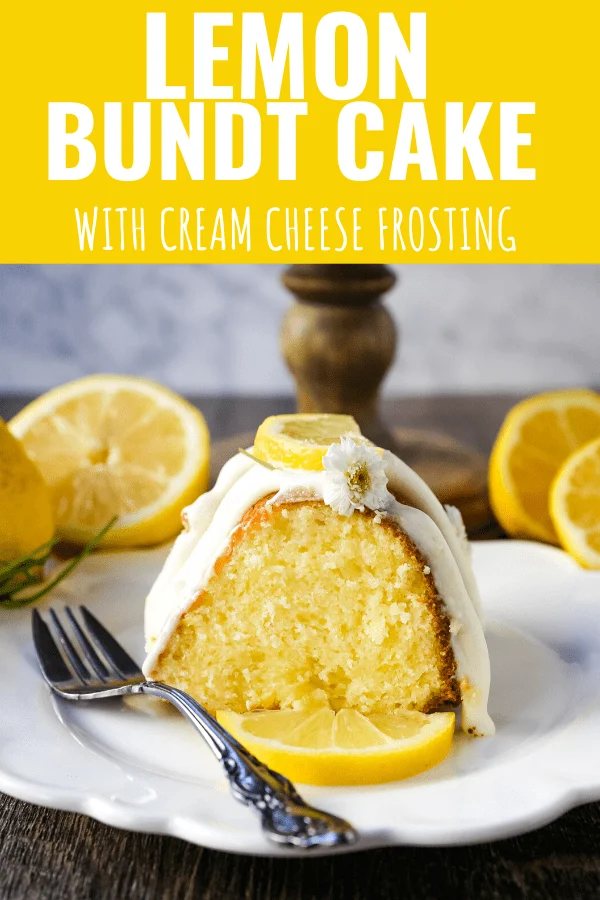 Lemon Bundt Cake. Moist, flavorful lemon bundt cake with a fresh cream cheese lemon glaze. Tips and tricks for making the perfect lemon bundt cake. www.modernhoney.com #lemoncake #lemonbundtcake #bundtcake #cake