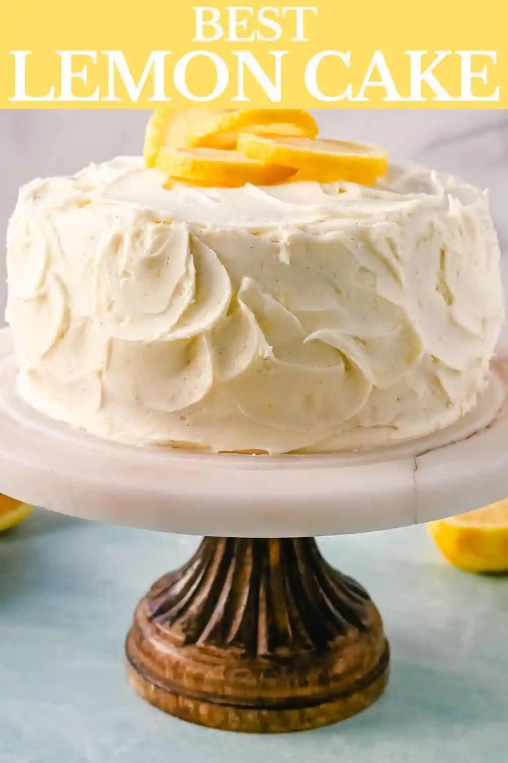 The Best Lemon Cake Recipe is moist, light, and fluffy made with fresh lemon juice and layered with lemon curd and lemon cream cheese frosting. This is the lemon cake of your dreams!
