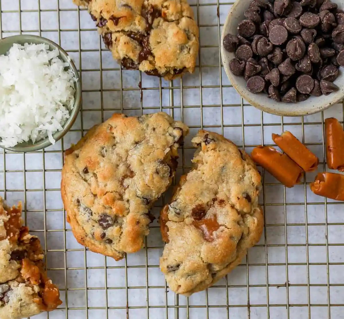 Levain Bakery Caramel Coconut Chocolate Chip Cookies
