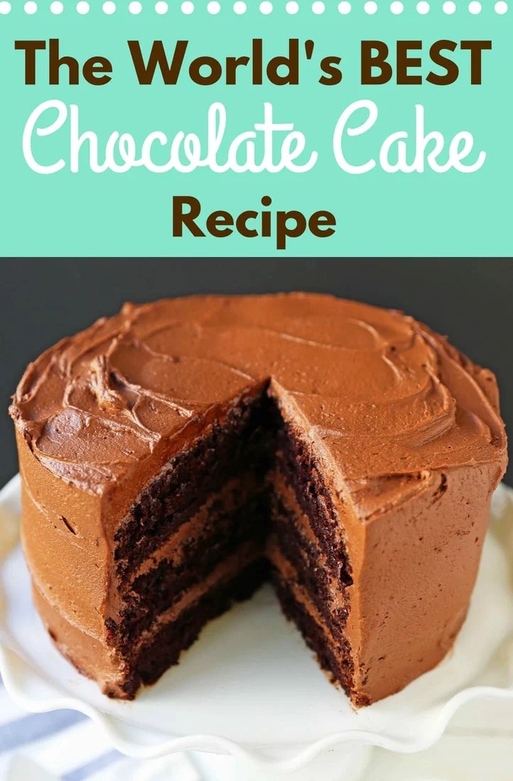 The Best Chocolate Cake Recipe Ever. How to make the perfect chocolate cake with chocolate frosting. 5-star rated chocolate cake recipe. Homemade chocolate cake that comes out perfect every single time. www.modernhoney.com #chocolatecake #cake