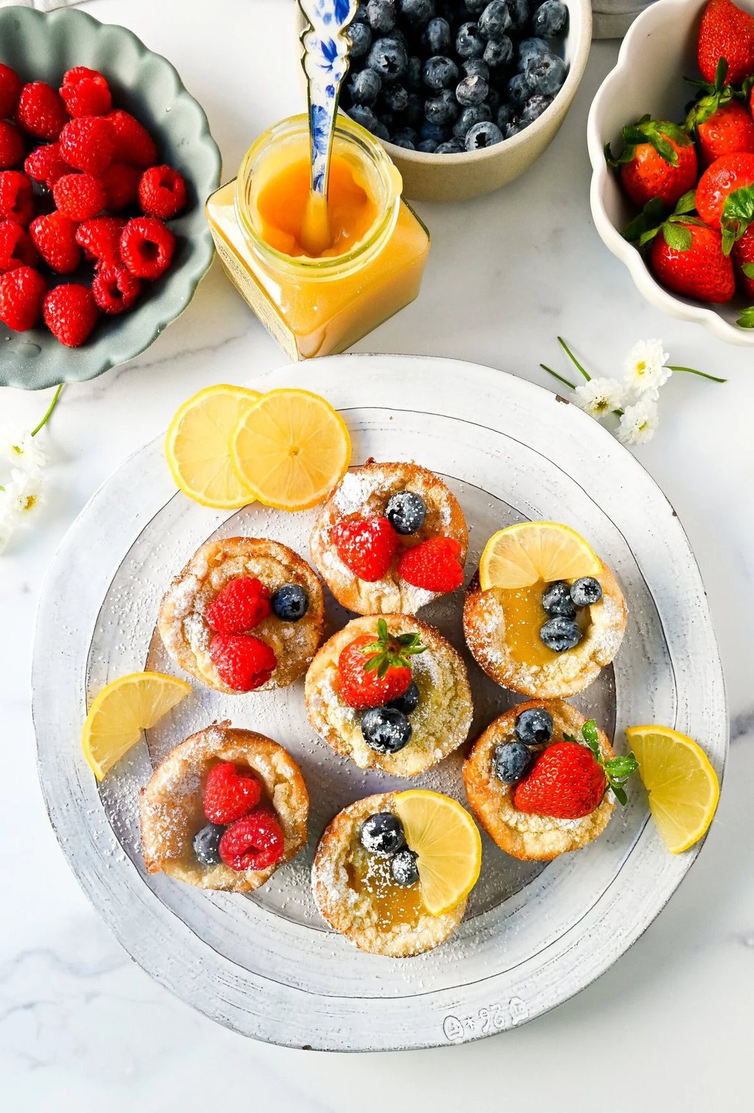 Mini Dutch Baby Pancakes (in a muffin tin)