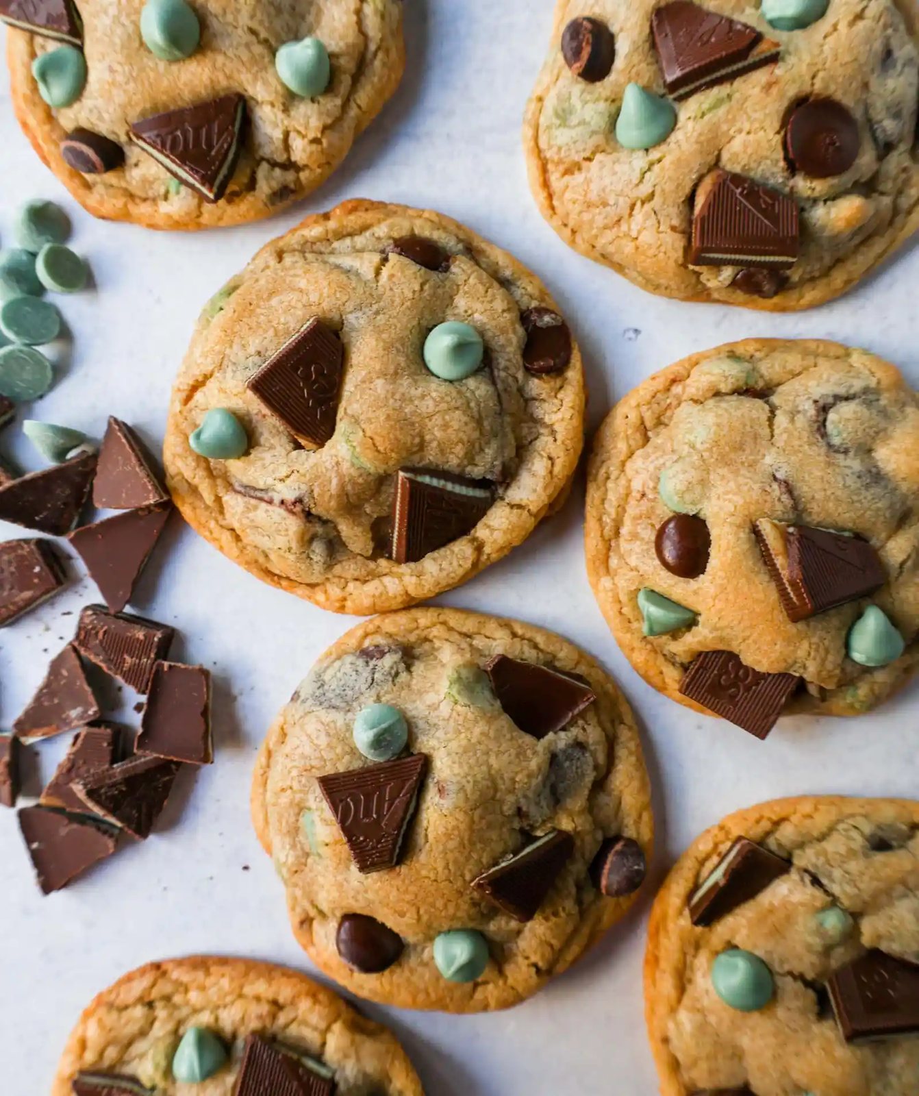 Mint Chocolate Chip Cookies