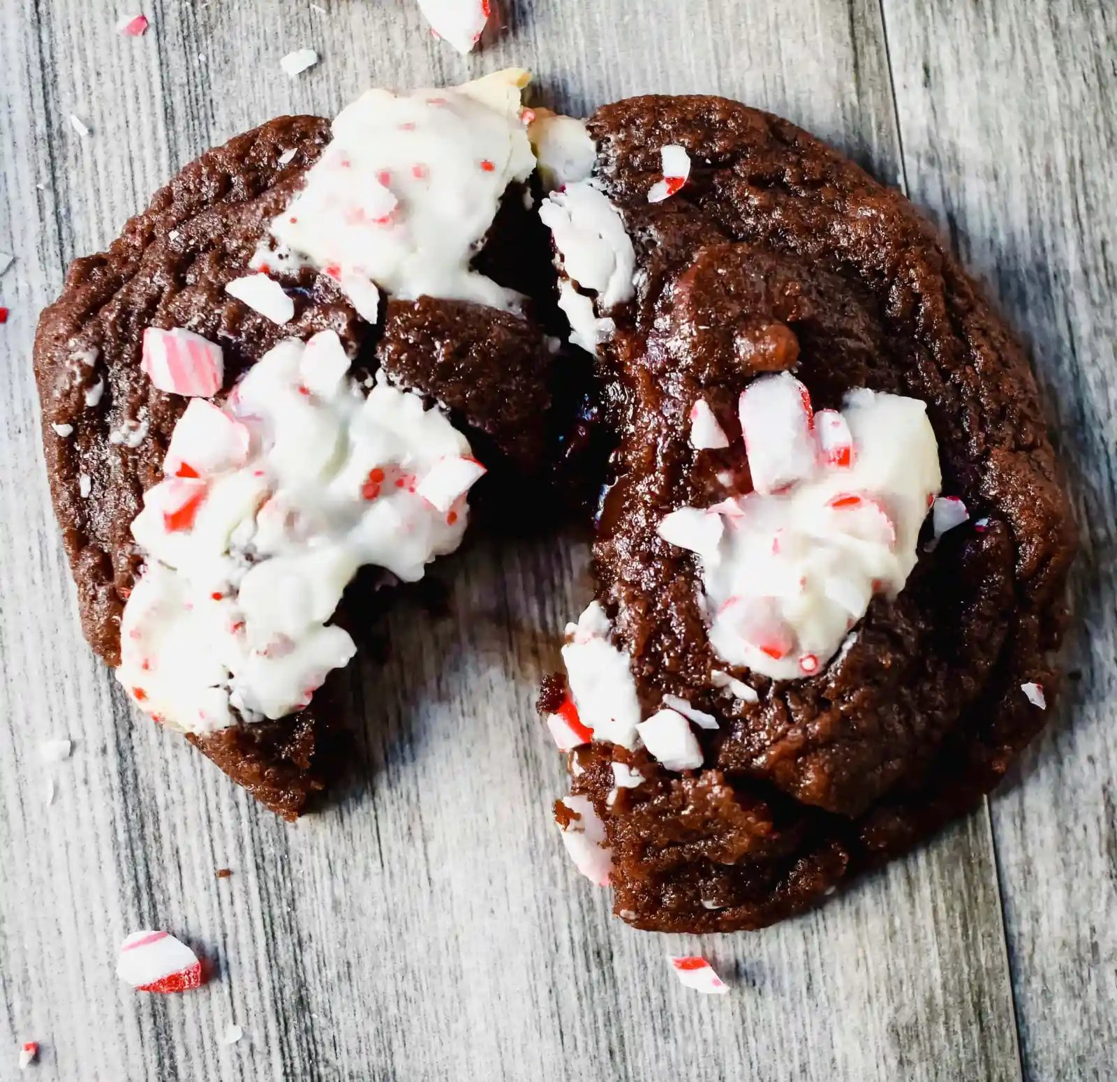 Mrs. Claus Chocolate Peppermint Cookies