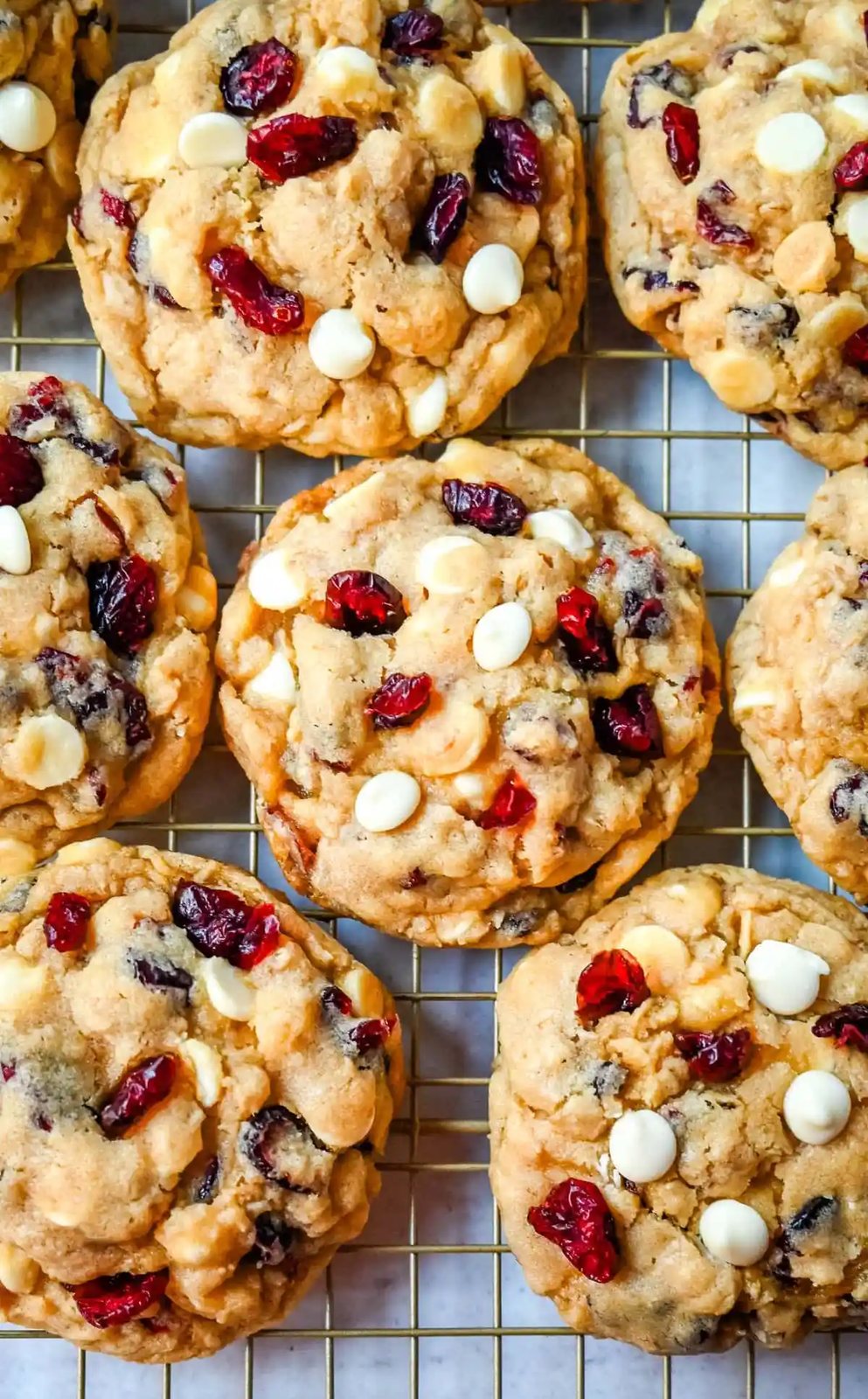 Oatmeal Cranberry White Chocolate Chip Cookies