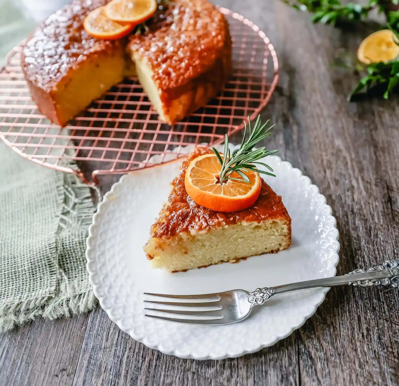 Olive Oil Cake A homemade olive oil cake with vanilla and almond extracts and topped with a glaze. This vanilla olive oil cake is the perfect simple dessert.