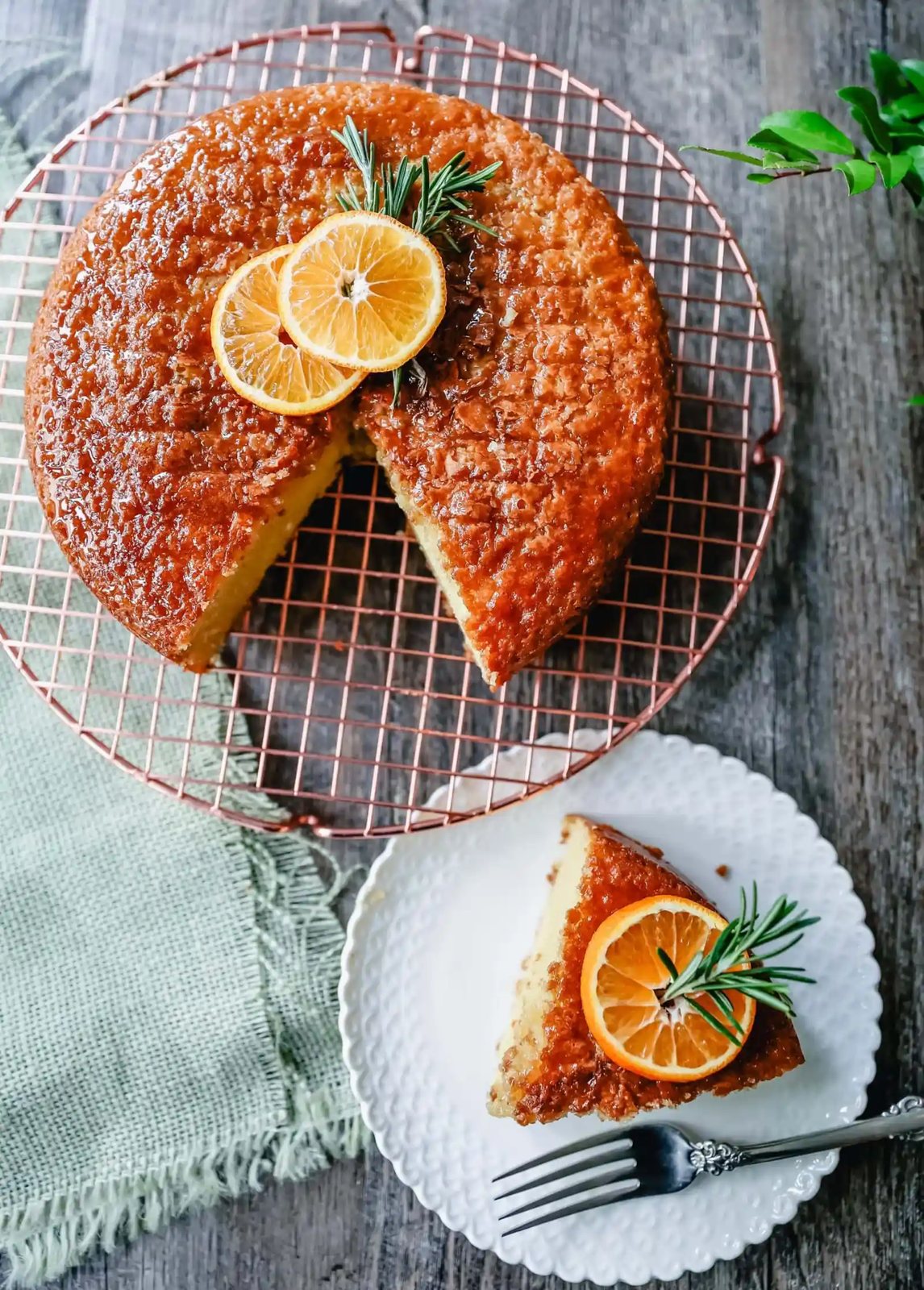 Olive Oil Cake A homemade olive oil cake with vanilla and almond extracts and topped with a glaze. This vanilla olive oil cake is the perfect simple dessert.