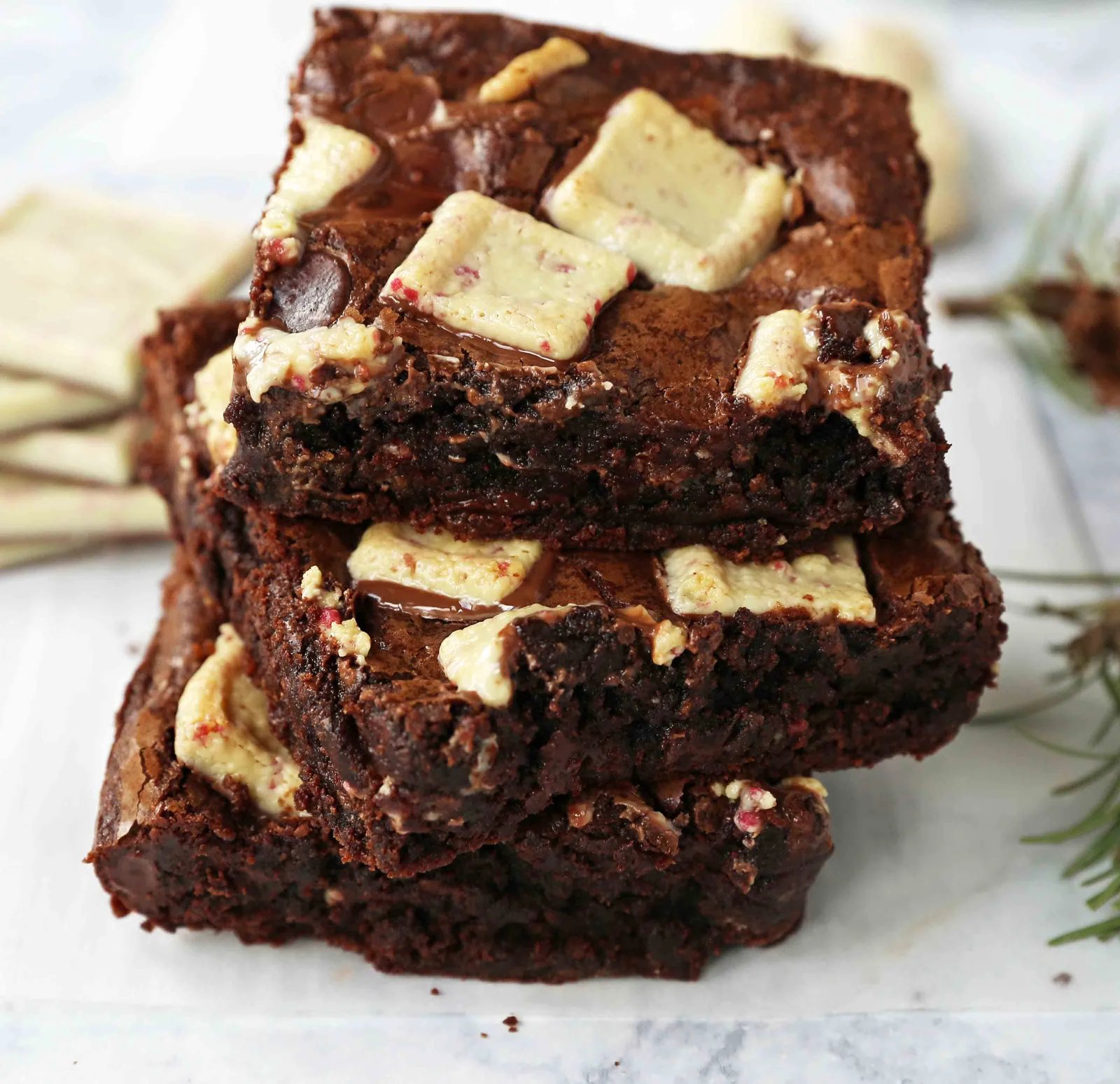 Peppermint Bark Brownies
