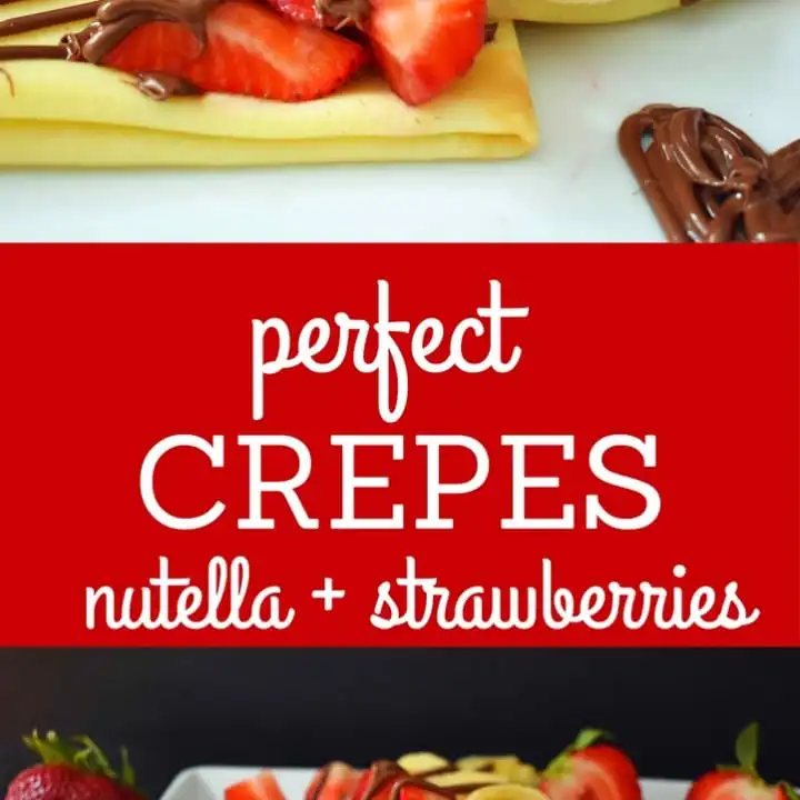 Perfect Crepes Recipe with Nutella and Strawberries. Buttery French crepes that melt-in-your-mouth. A list of crepe topping ideas and where to buy the best crepe pans. www.modernhoney.com