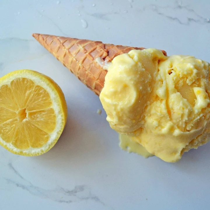 Pucker Up Buttercup Lemon Ice Cream by Modern Honey l www.modernhoney.com