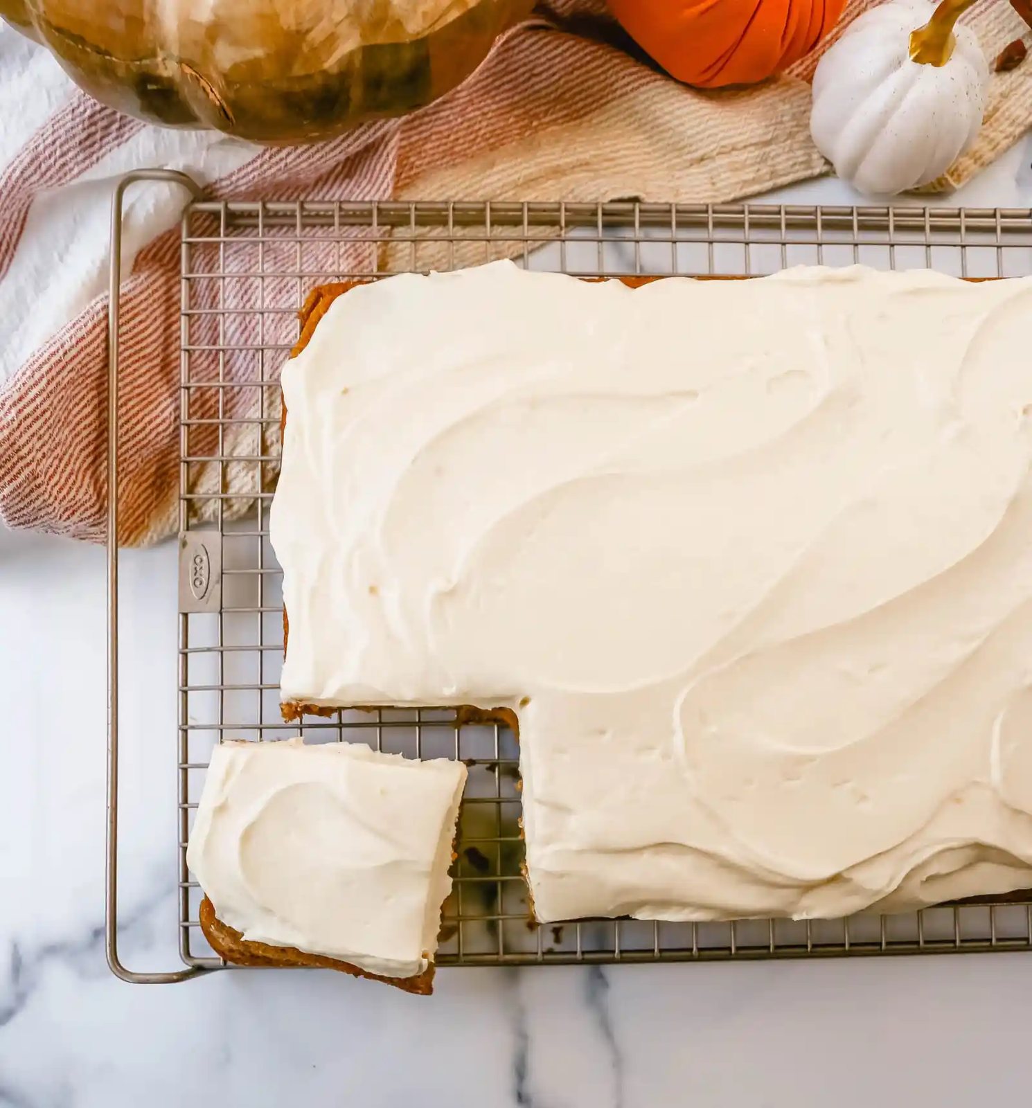 Pumpkin Bars with Cream Cheese Frosting