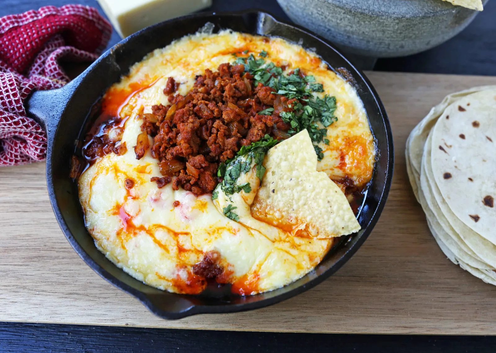 Queso Fundido with Chorizo