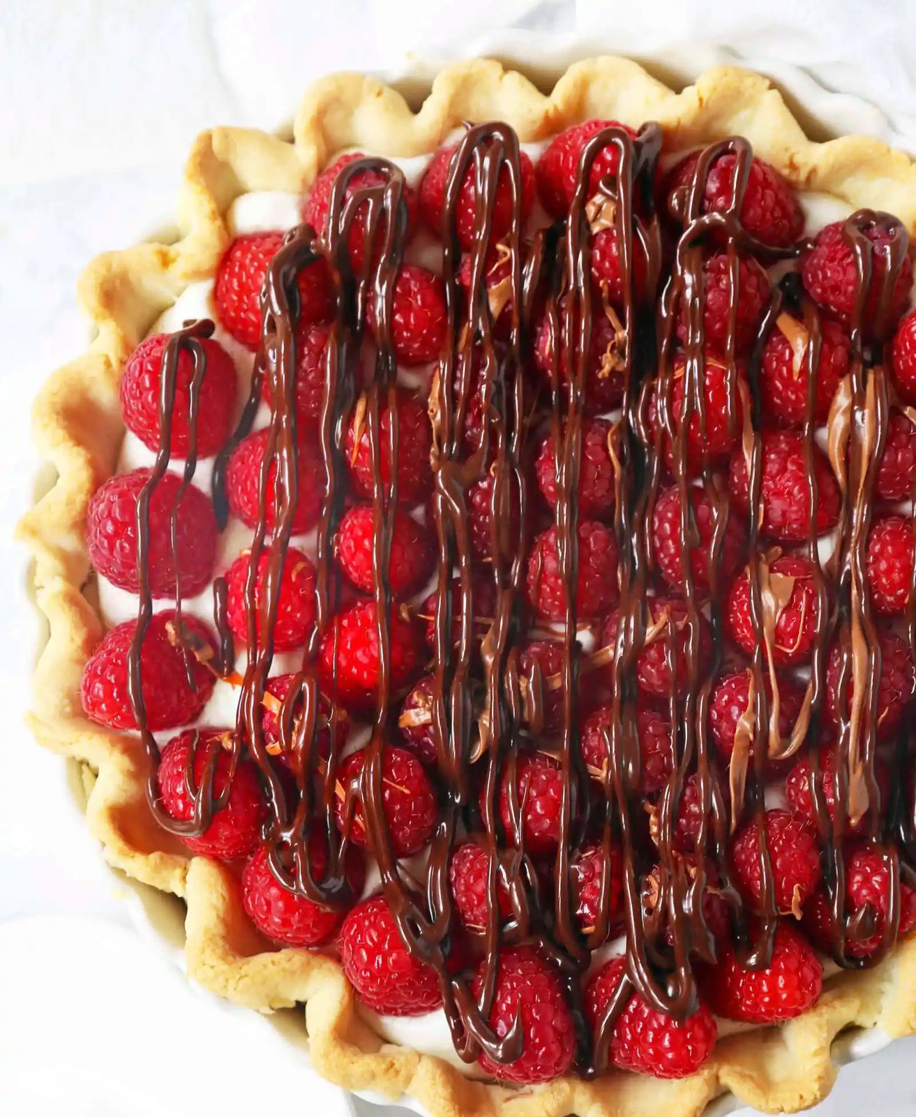 Raspberry Almond Cream Cheese Pie