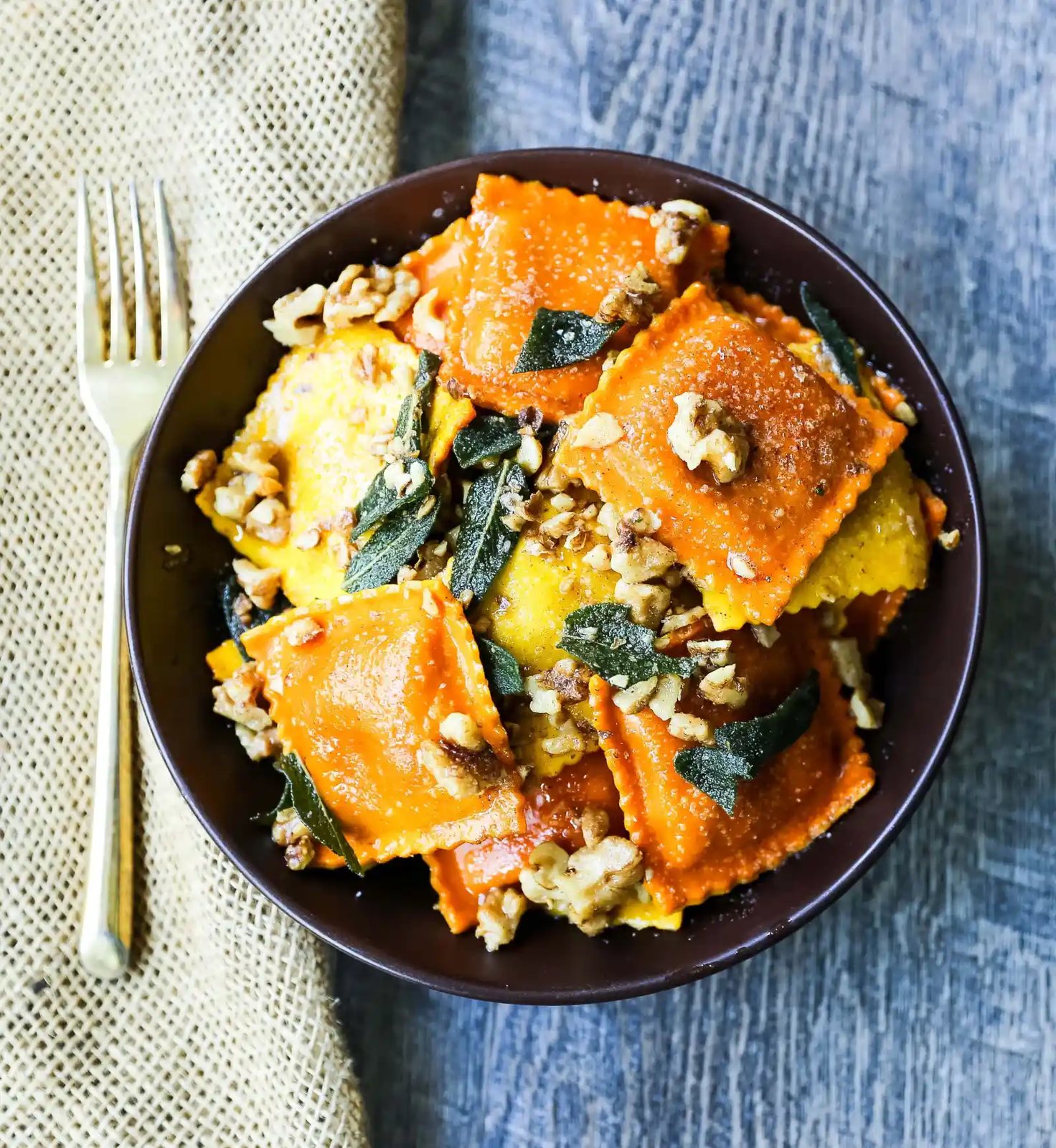 Ravioli with Browned Butter and Sage