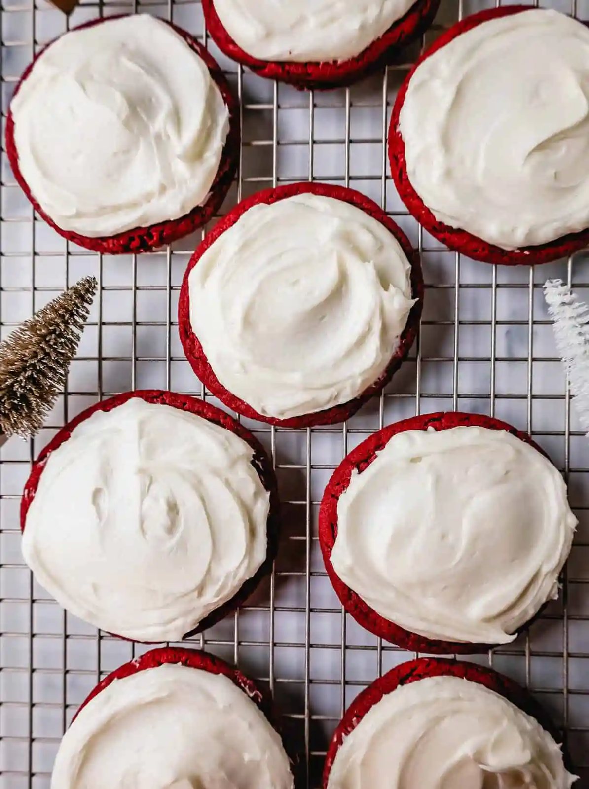 Red Velvet Cookies with Cream Cheese Frosting