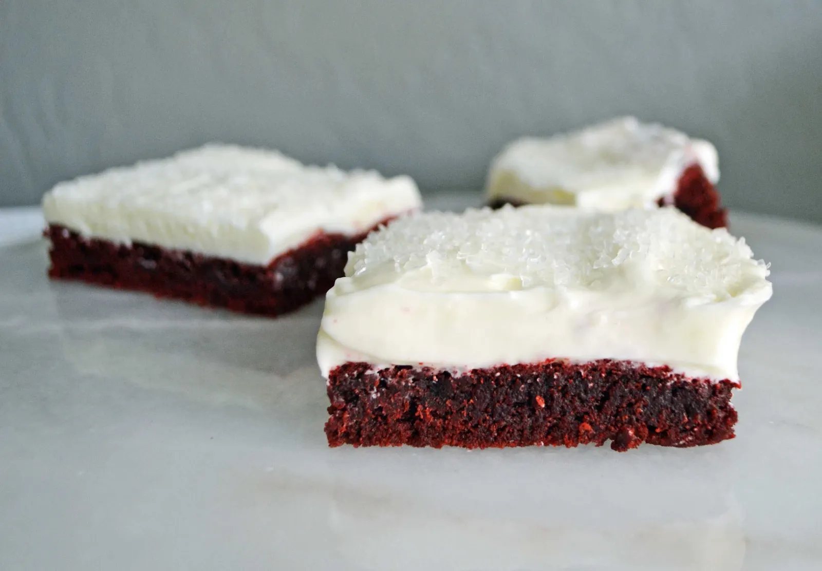 Red Velvet Sugar Cookie Bars