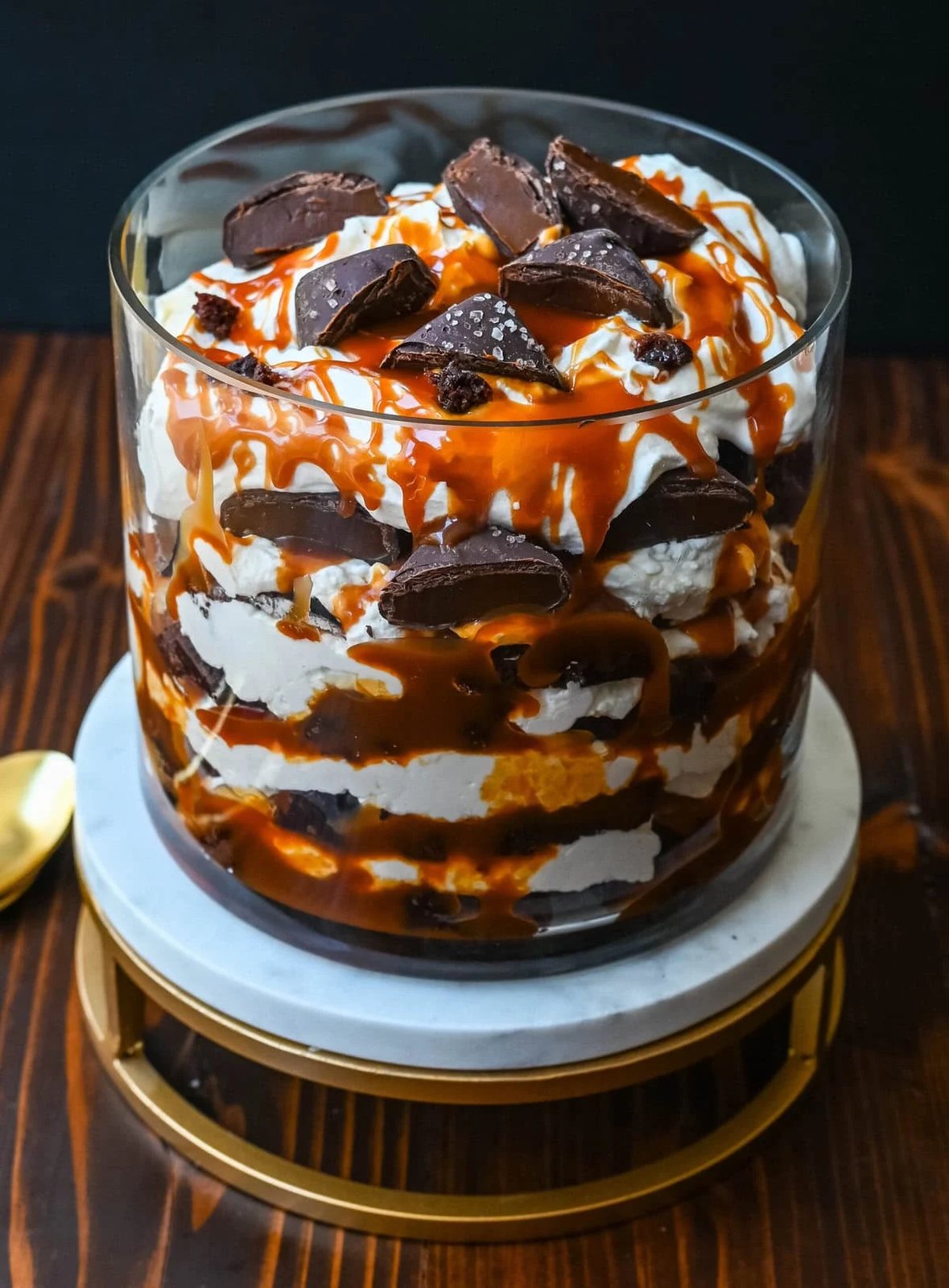 Salted Caramel Brownie Cheesecake Trifle