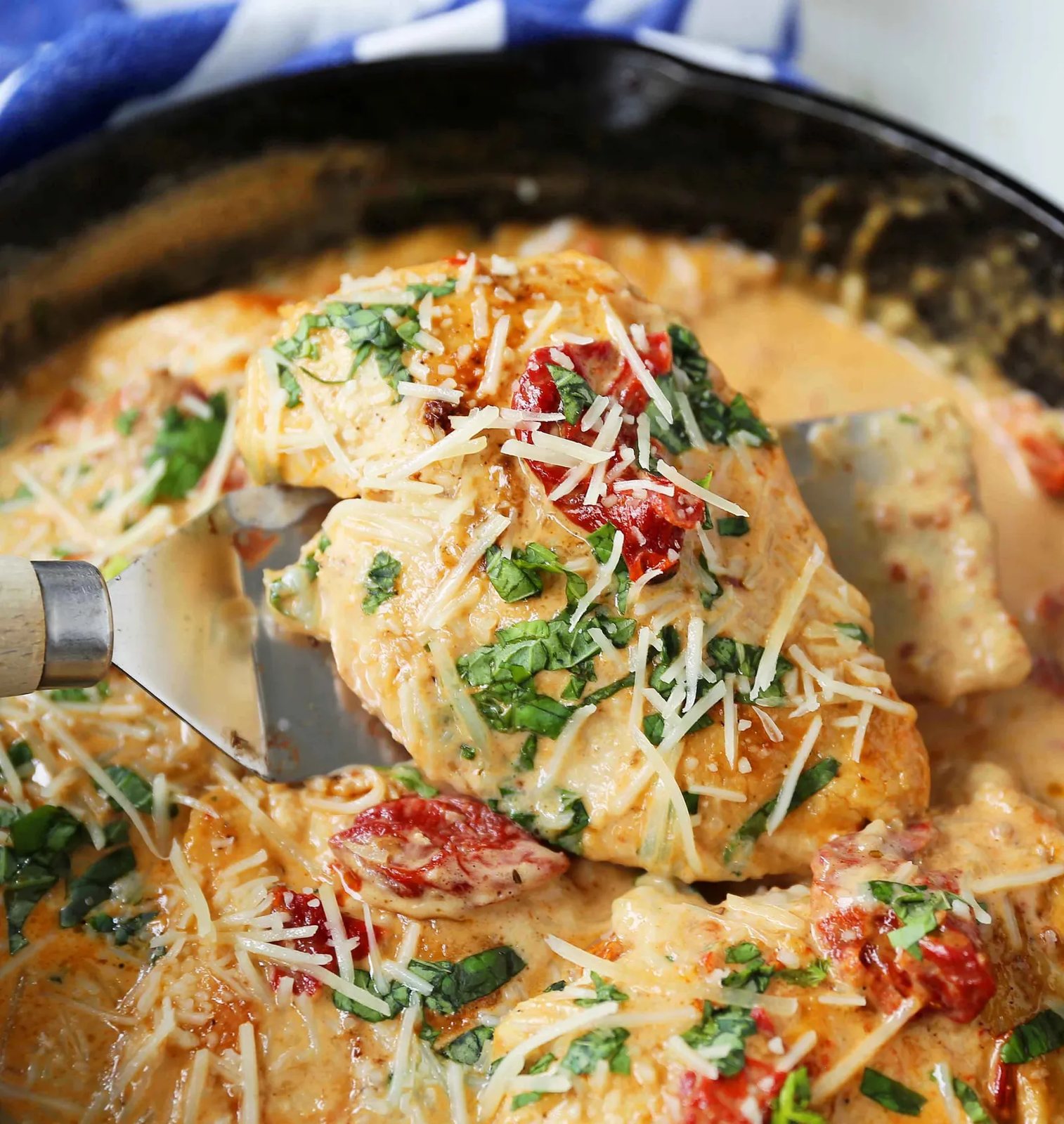Skillet Chicken with Sun-Dried Tomato Cream Sauce