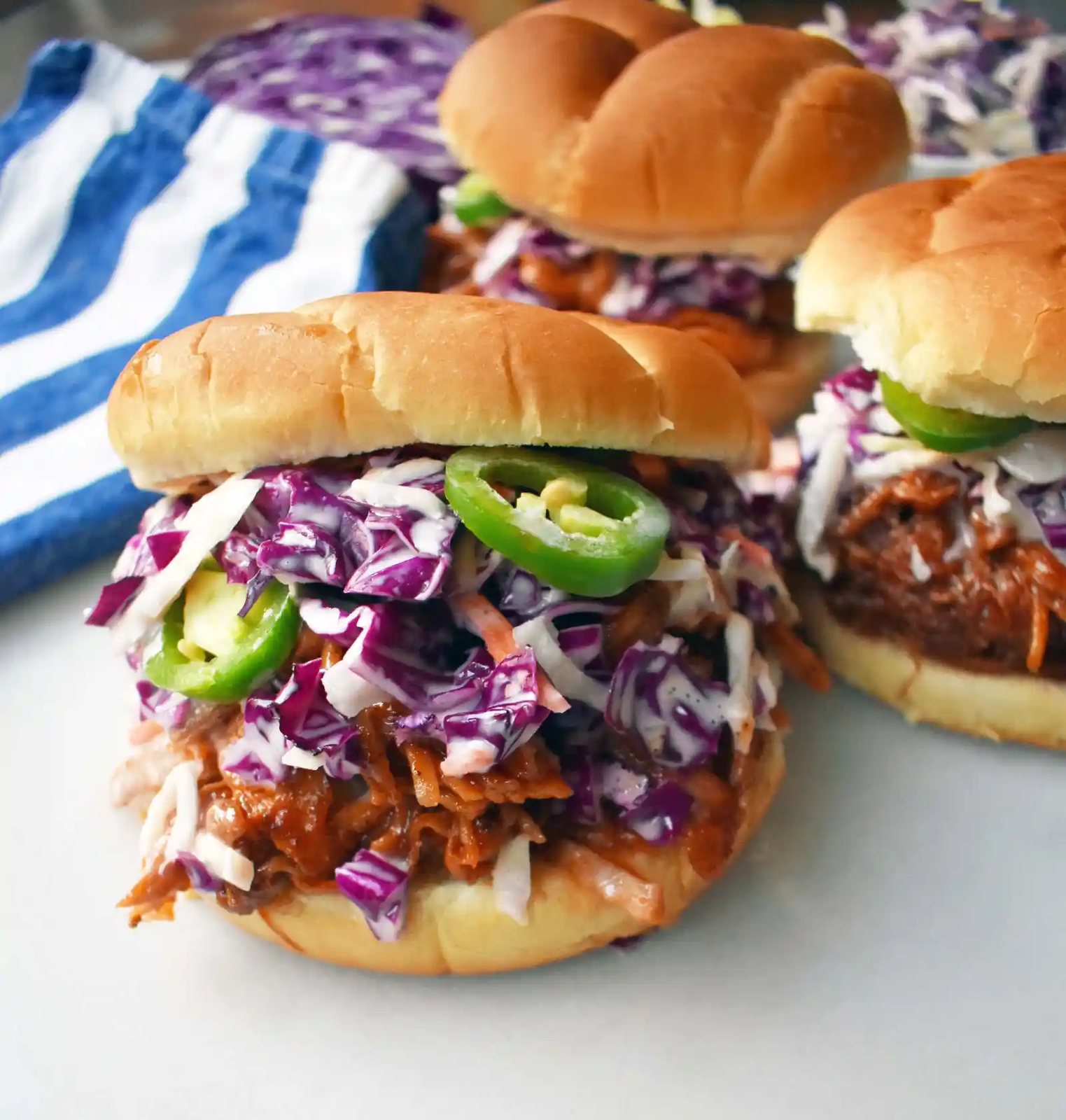 Slow Cooker Dr. Pepper Pulled Pork Sandwich
