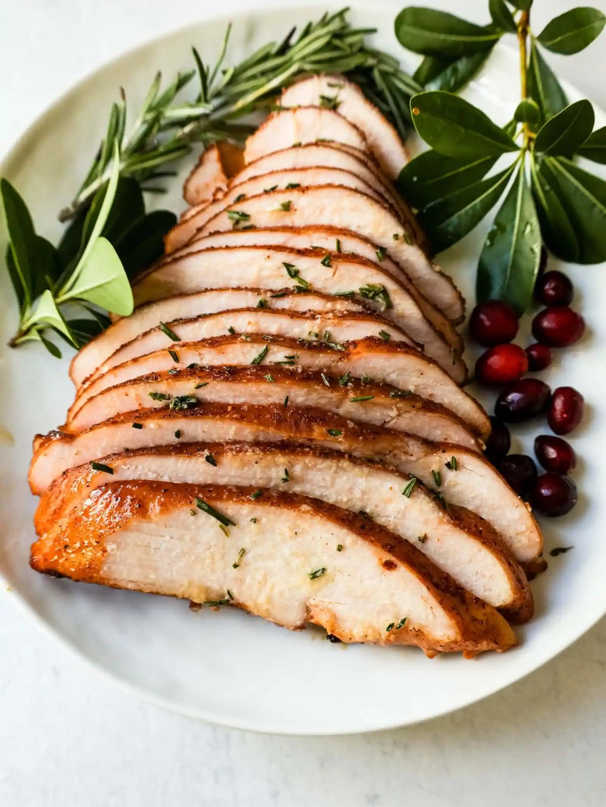 Smoked Turkey Breast with Herb Butter