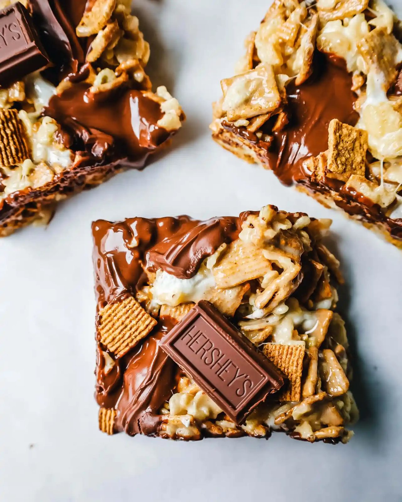S’mores Chocolate Marshmallow Rice Krispies Treats