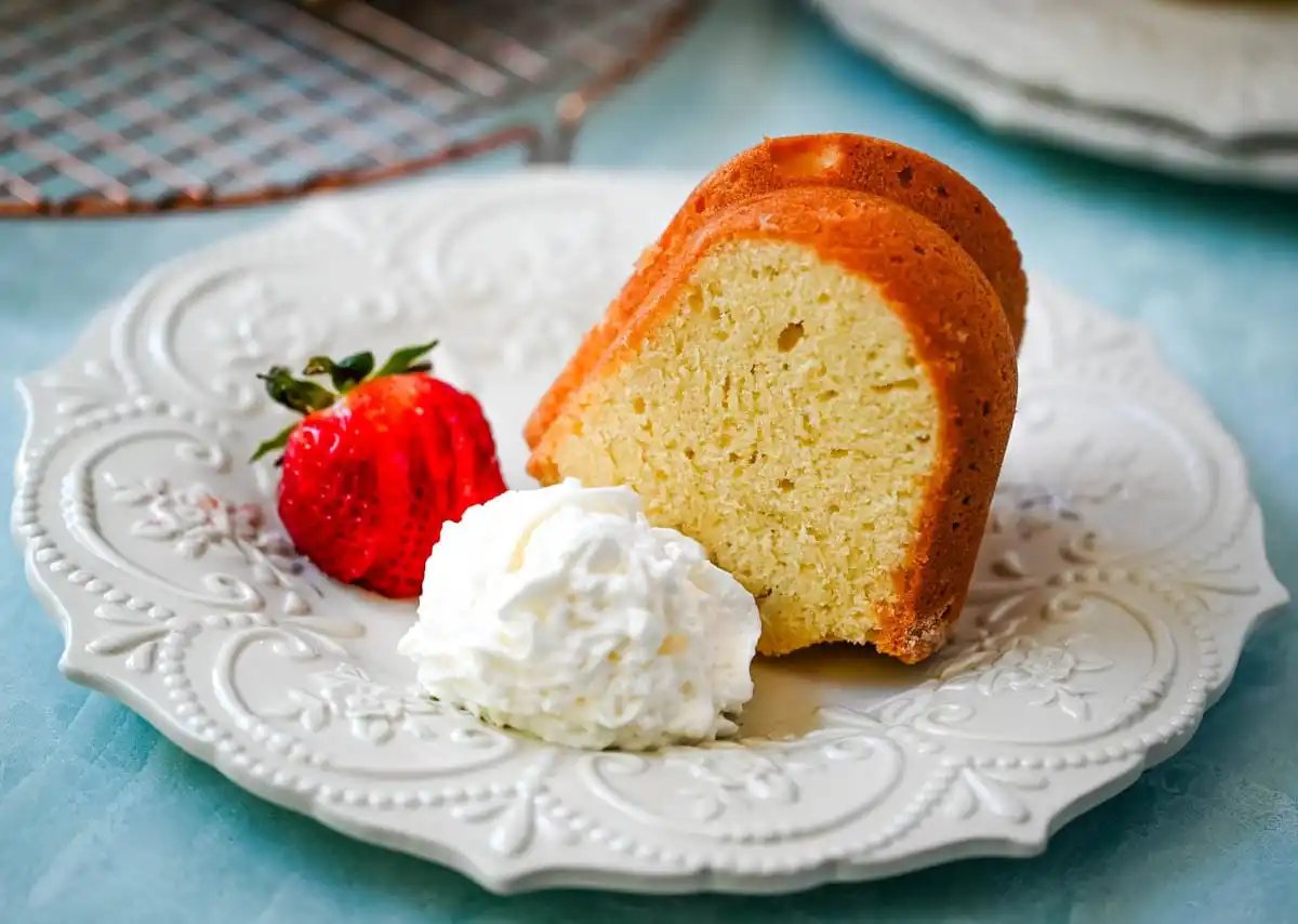 This classic sour cream pound cake is rich, buttery, and incredibly moist with a soft, tender crumb. This old-fashioned pound cake recipe delivers a dense yet velvety texture with the addition of sour cream, creating a cake that stays moist for days.