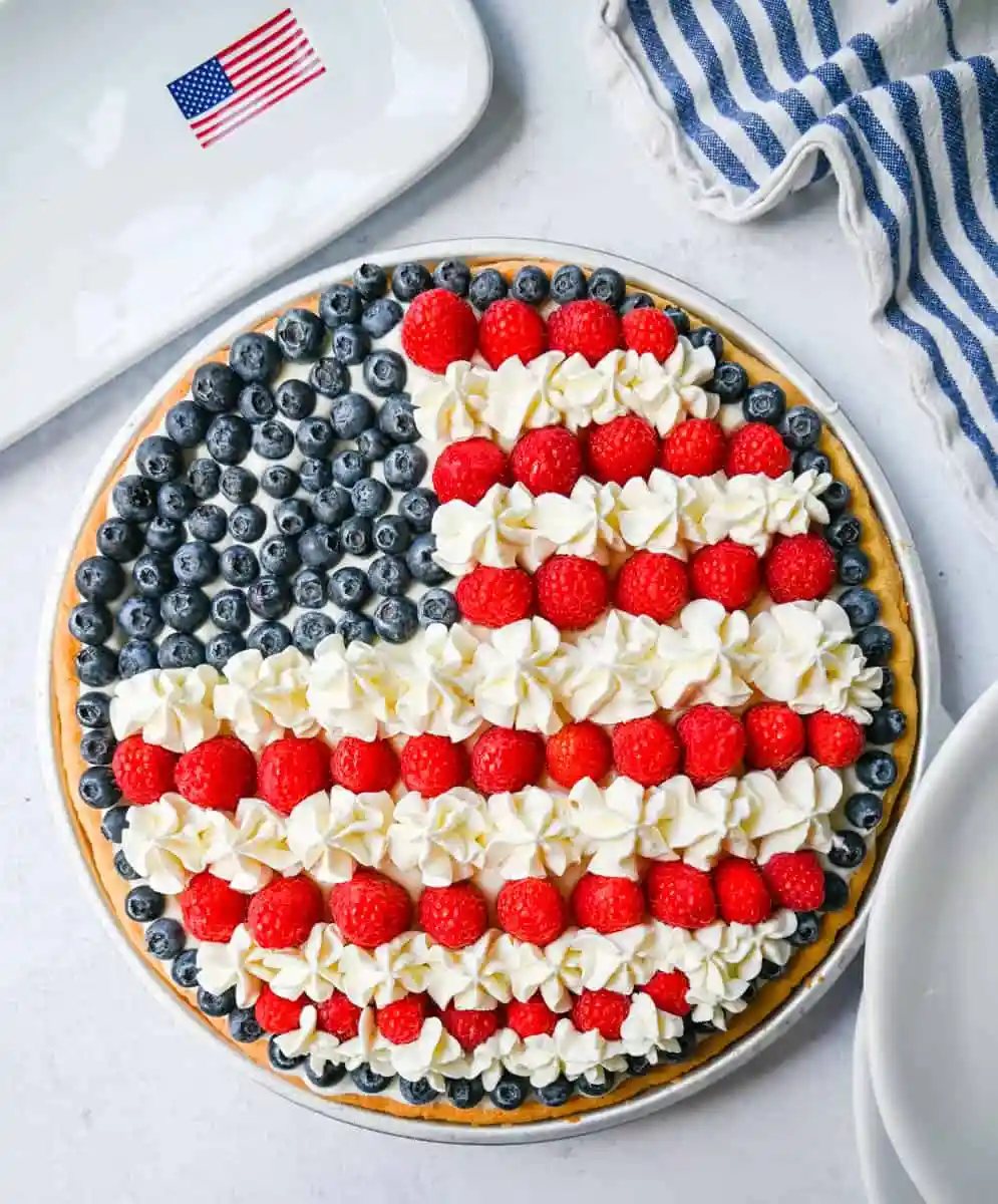 Sugar Cookie Flag Fruit Pizza
