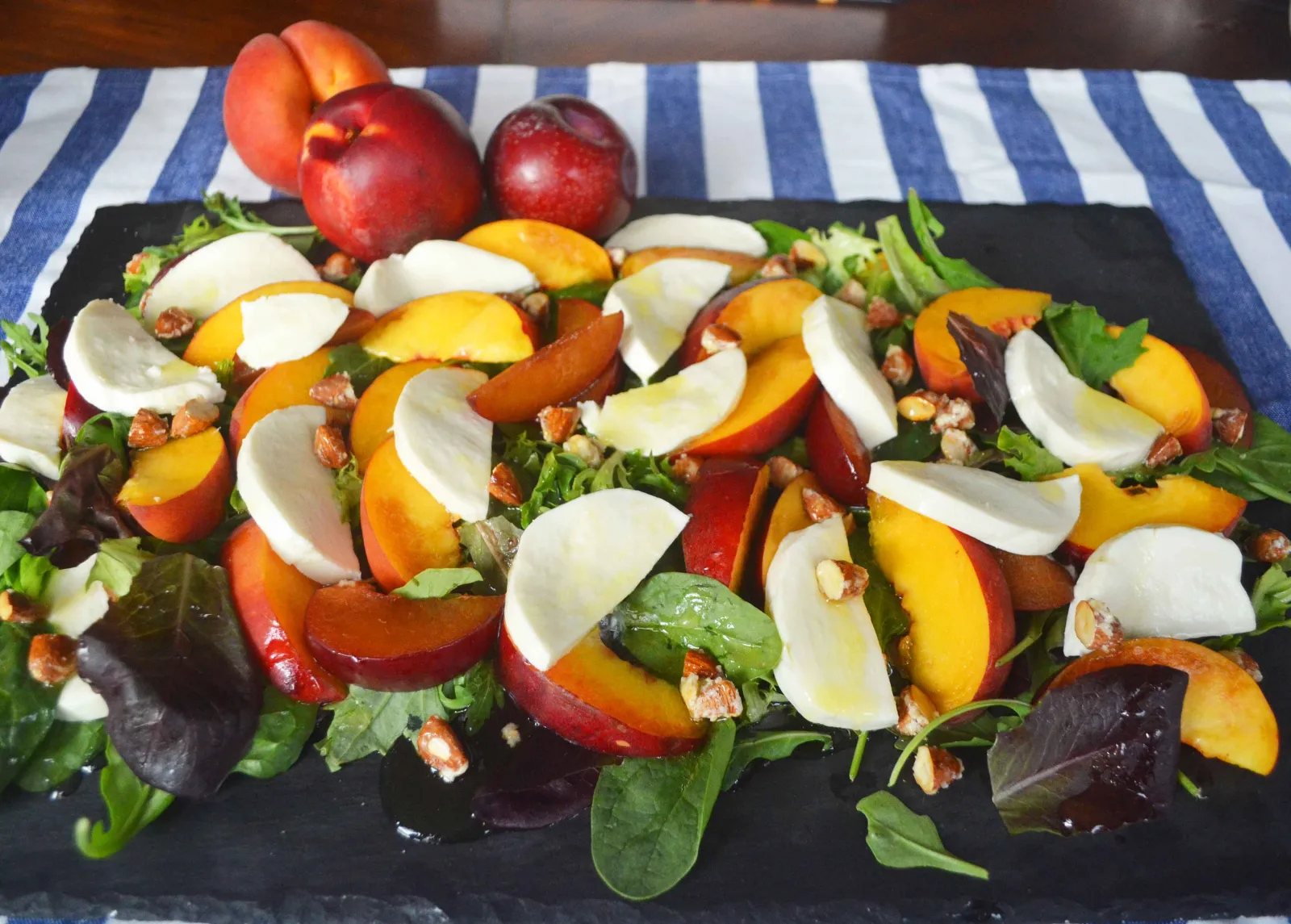 Summer Peach Fresh Mozzarella Salad
