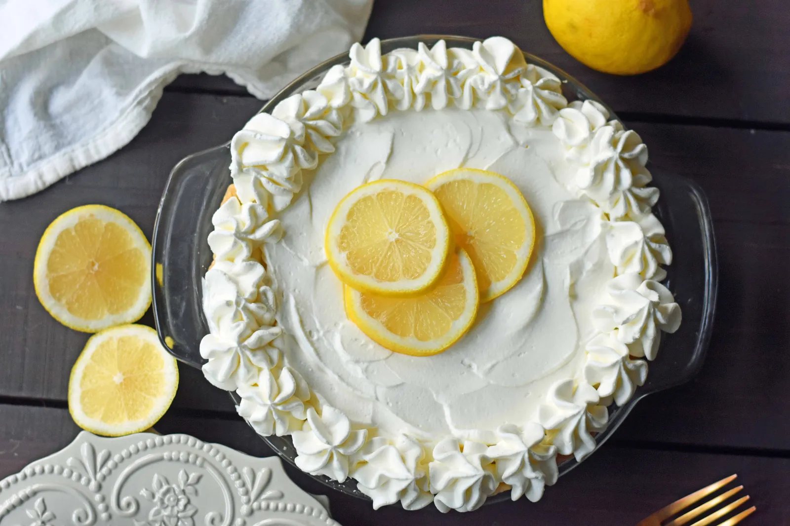Sweet Lemon Sour Cream Pie