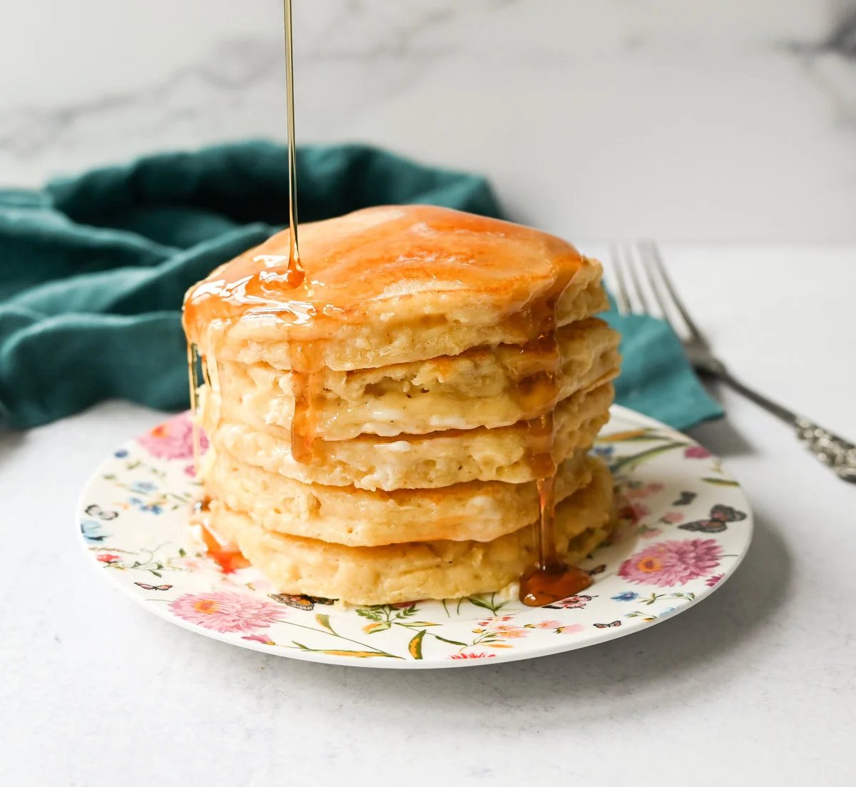 The Best Pancake Recipe. Light and fluffy buttermilk pancakes with a secret ingredient to make it extra tender. These sour cream pancakes are the only pancake recipe you will ever need!
