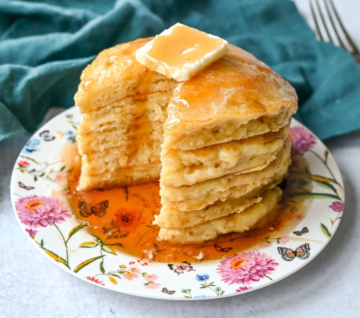 The Best Pancake Recipe. Light and fluffy buttermilk pancakes with a secret ingredient to make it extra tender. These sour cream pancakes are the only pancake recipe you will ever need!