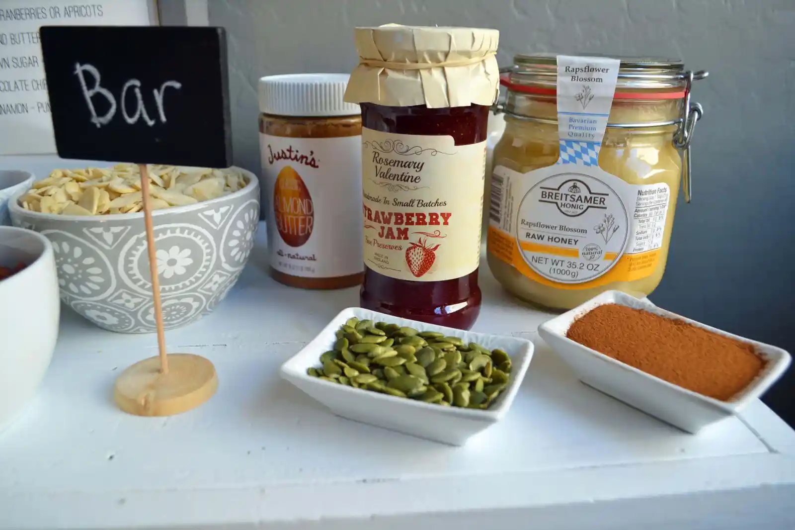 The Oatmeal Love Bar by Modern Honey creates an ultimate oatmeal experience for your next brunch.