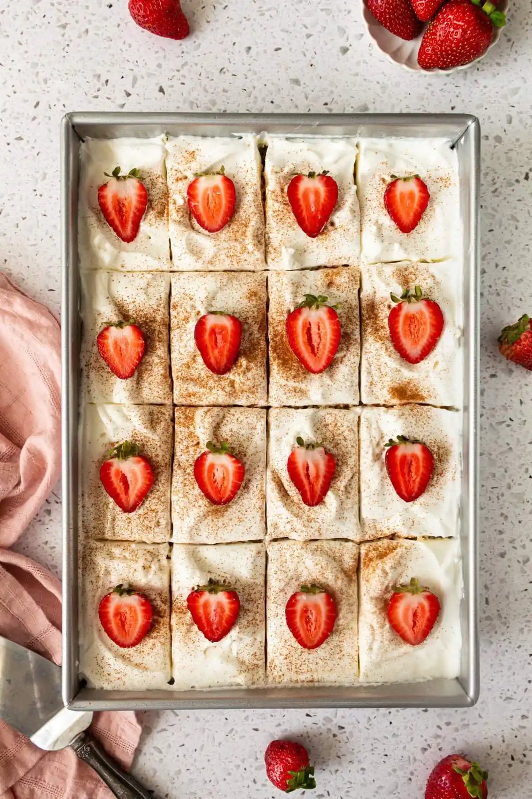 Tres Leches Cake. A classic Mexican dessert made with a vanilla sponge cake soaked with three kinds of milk -- heavy cream, evaporated milk and sweetened condensed milk and topped with fresh sweetened whipped cream. An authentic Mexican dessert recipe!