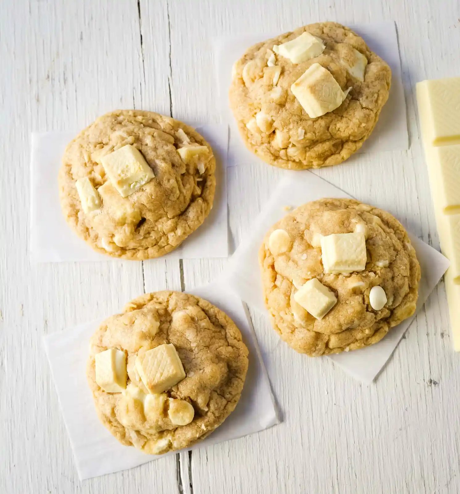 White Chocolate Coconut Cookies