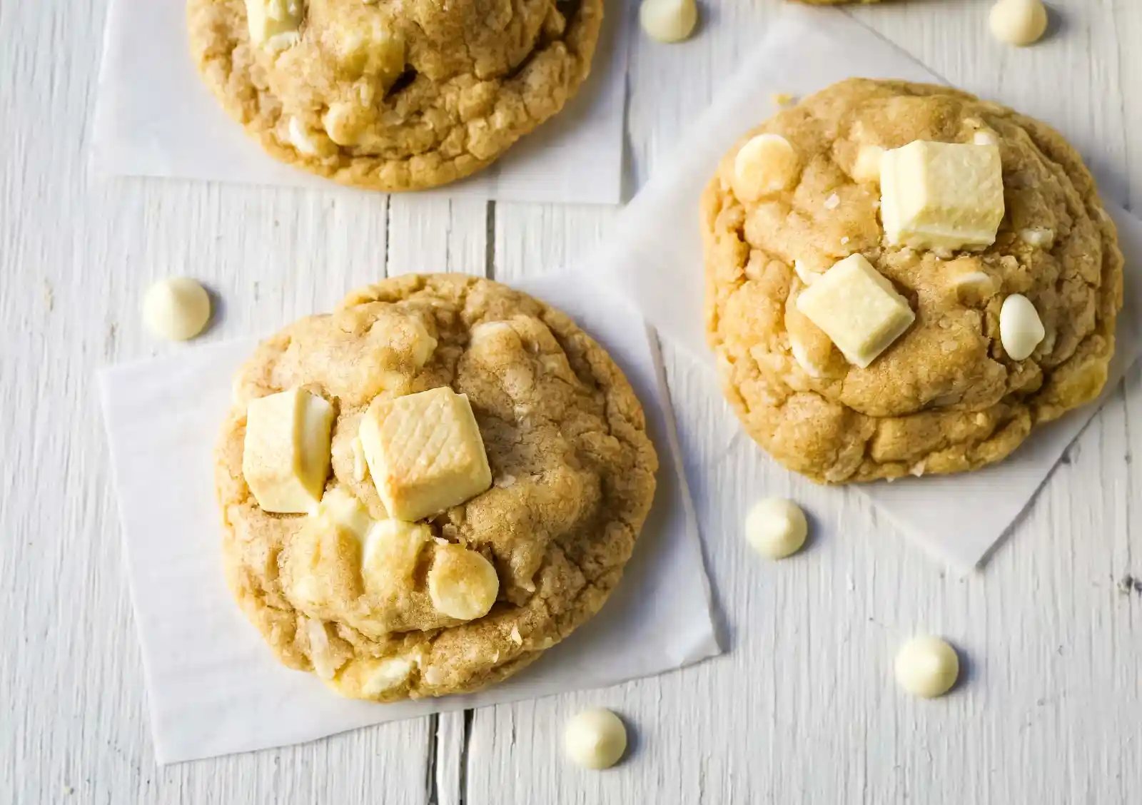 White Chocolate Coconut Cookies Soft chewy white chocolate coconut cookies are the perfect sweet, buttery tropical cookie! www.modernhoney.com #cookie #cookies #cookierecipe #cookierecipes #whitechocolatecookies