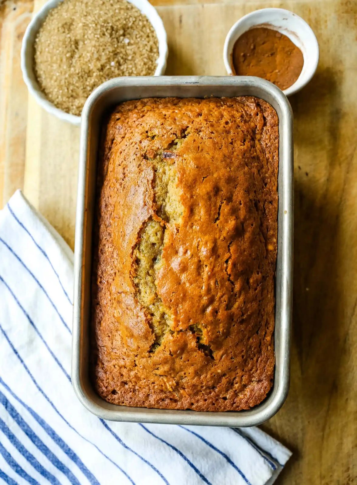Zucchini Bread. This moist, sweet zucchini bread with a touch of spice is the best zucchini bread recipe out there! www.modernhoney.com #zucchinibread #zucchini #quickbread #bread
