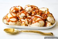Decadent Caramel Gooey Butter Cake Ice Cream
