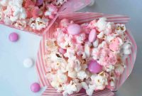 Irresistible Valentine White Chocolate M&M Popcorn