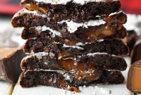 Molten Caramel Chocolate Crinkles