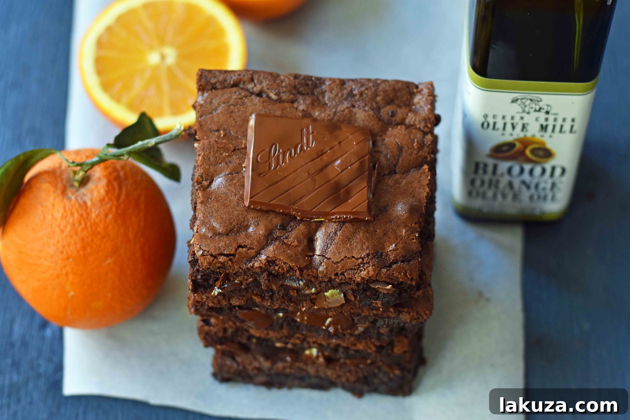 Chocolate Orange Brownies. Chewy dark chocolate and orange brownies. How to make soft chewy homemade brownies. Olive Oil Chocolate Brownies.
