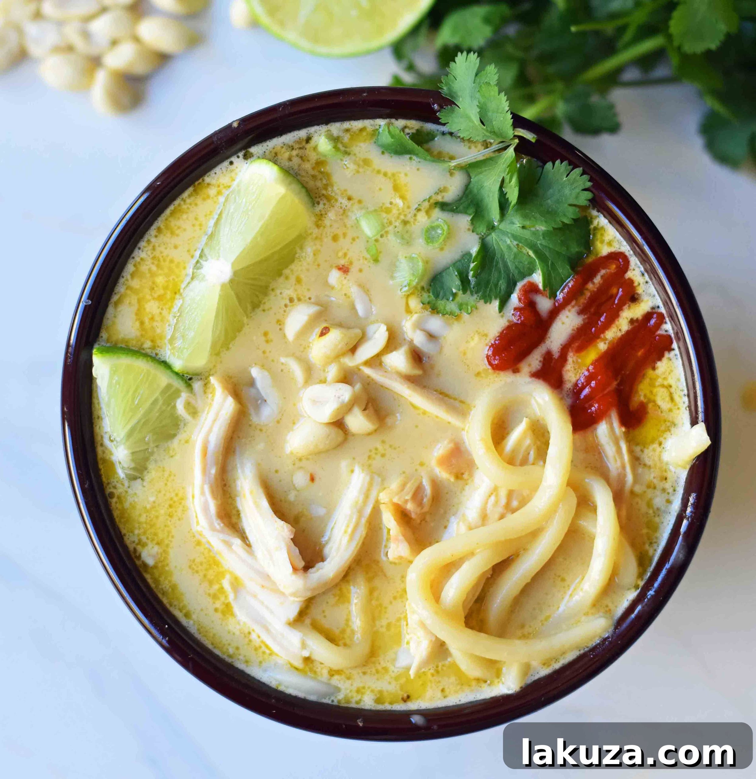Creamy Coconut Curry Noodle Bowls 5 Coconut Curry Noodle Bowls. These Thai Curry Noodles are gluten-free and dairy-free and made in less than 30 minutes. A quick and easy 30-minute meal which is full of flavor.