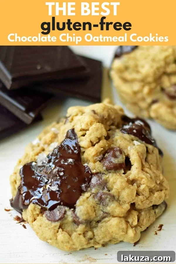 Gluten-Free Chocolate Chip Oatmeal Cookies. How to make the best gluten-free cookies. Perfect Gluten-Free Chocolate Chip Cookies. Homemade gluten free oatmeal chocolate chip cookies.